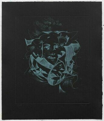 Hellequin (Black Portrait) - Etching