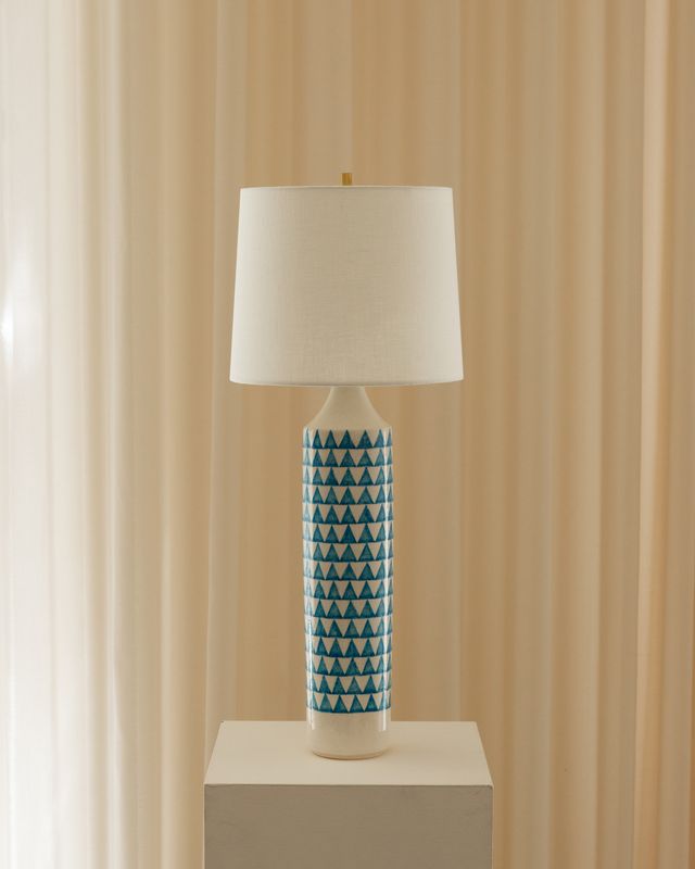 Checkered Lamp (Turquoise) - CRD1656