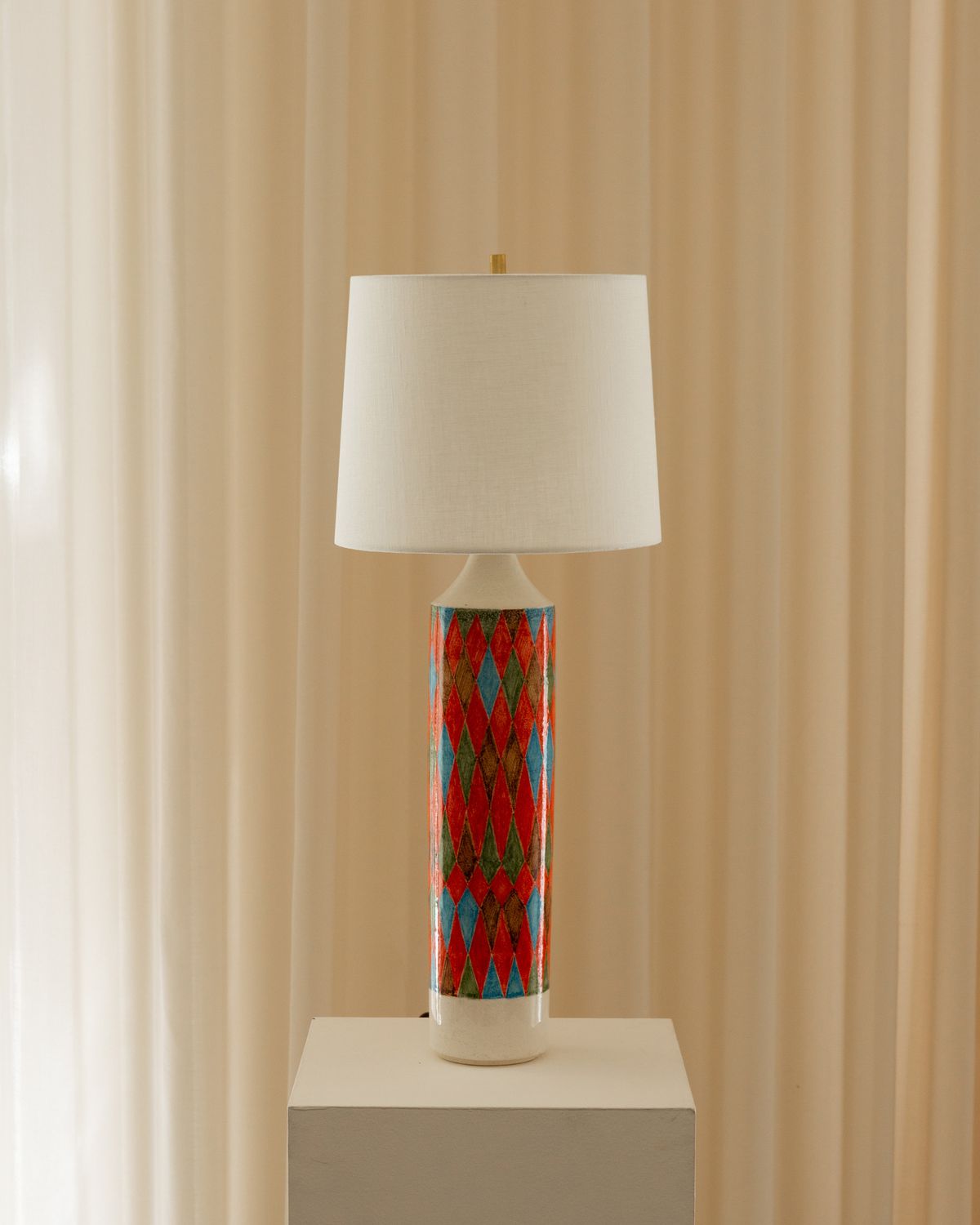 Checkered Lamp (Orange/Turquoise/Red/Green) - CRD1695