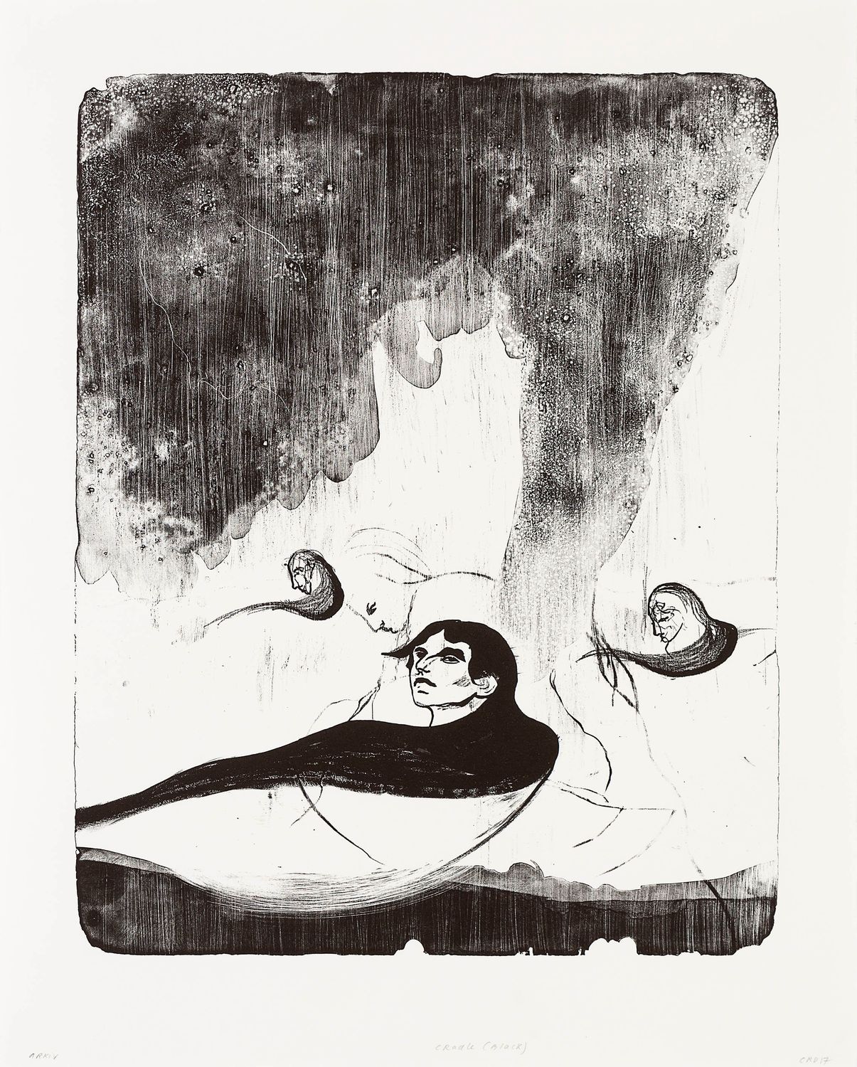Cradle (Black) - Lithograph