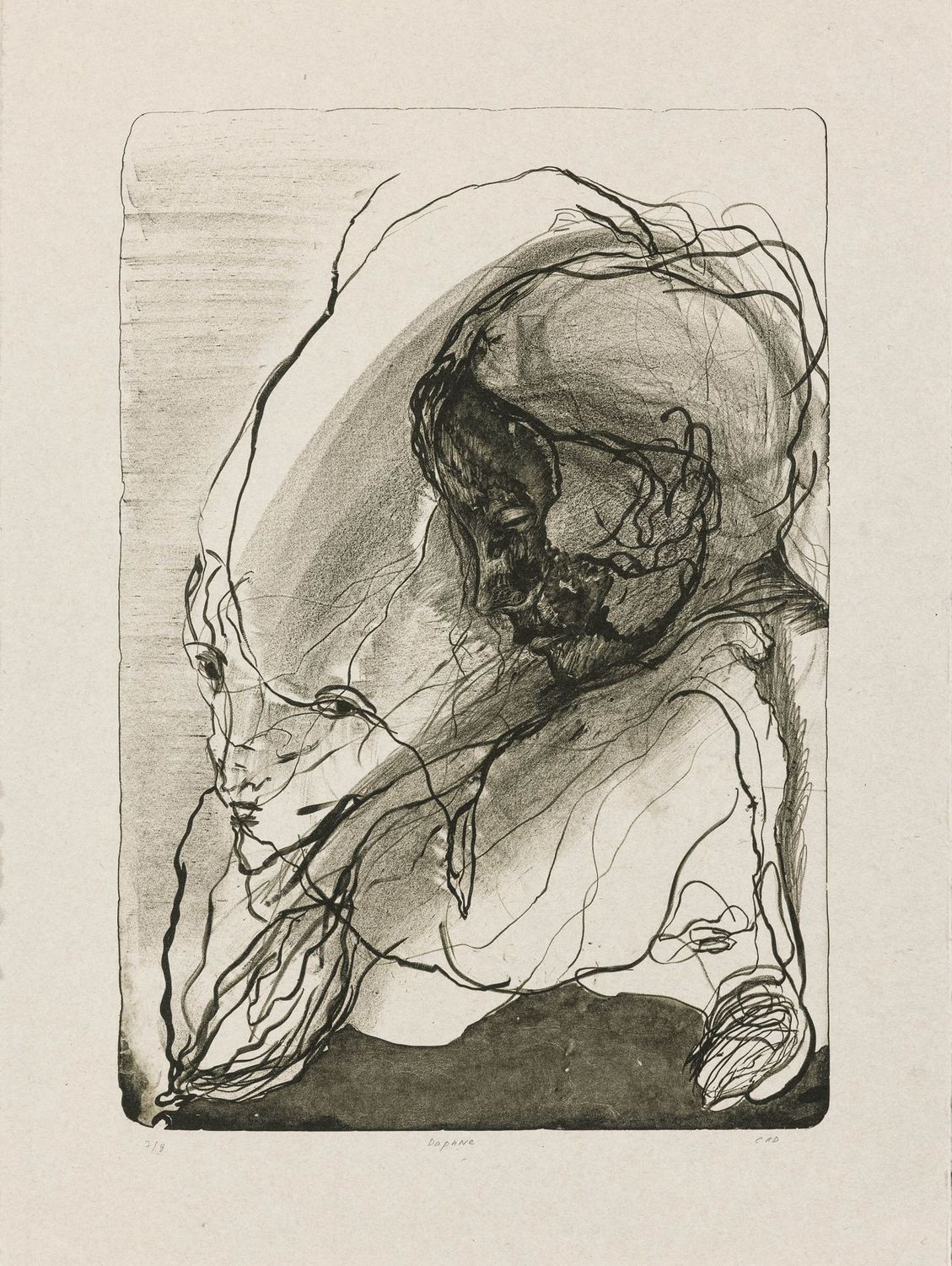 Daphne (Kozo) (Cream colored paper) (Ed 4/8) - Lithograph