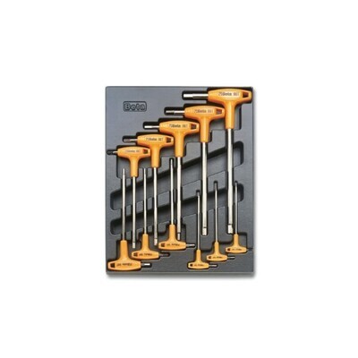 TERMOFORMATO 11 CHIAVI MASCHIO ESAGONALE PIEGATE CON IMPUGNATURA