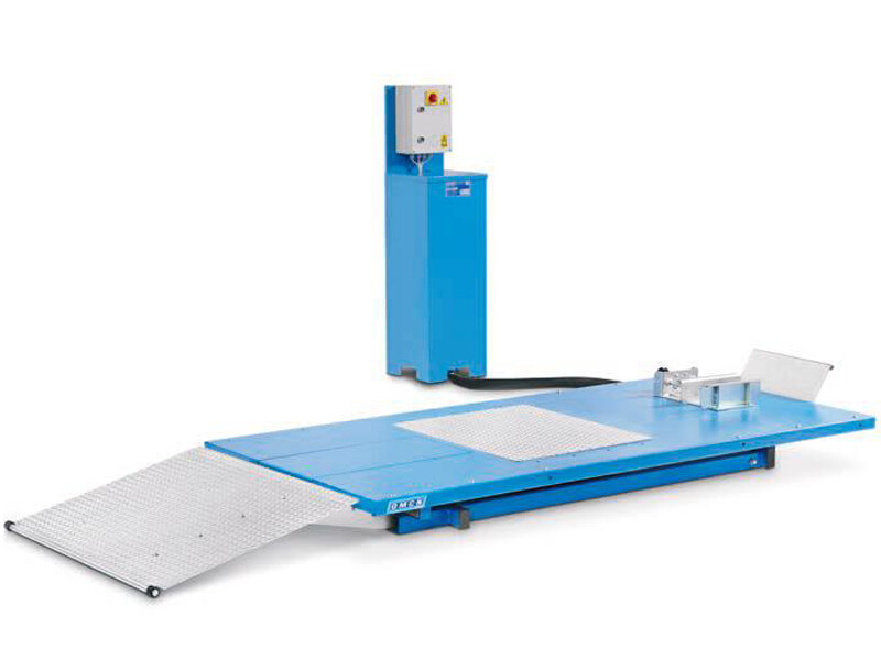 PONTE SOLLEVATORE MOTO PORTATA 500 KG CON POMPA ELETTROIDRAULICA LARGHEZZA 1000 mm A PAVIMENTO