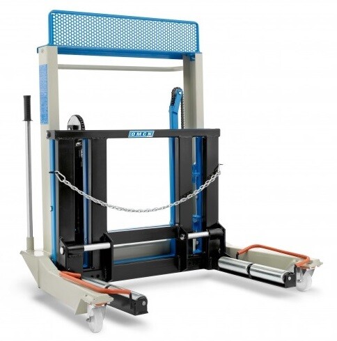 SOLLEVATORE IDRAULICO PER RUOTE GEMELLARI PORTATA 700 KG CON BRACCI RECLINABILI