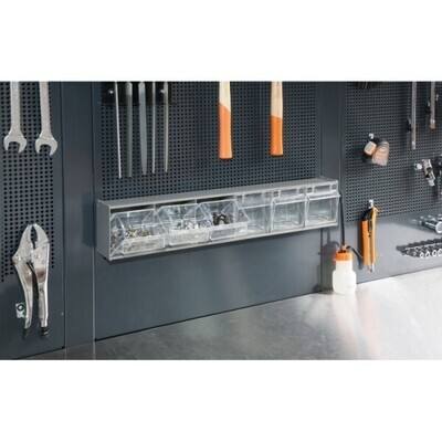 PORTAMINUTERIE A 6 VASCHETTE IN MATERIALE PLASTICO, PER PANNELLATURA ARREDO C45PRO