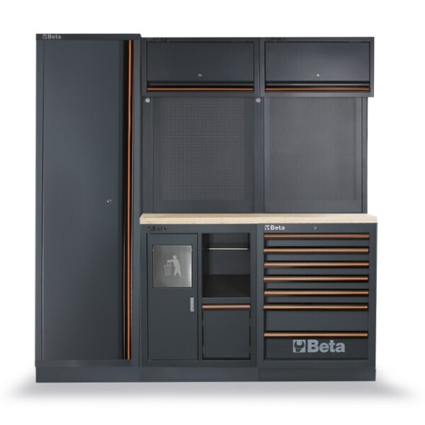 ARREDO 2MT PIANO LEGNO 2 MODULI + ARMADIO