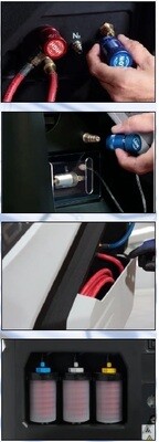 STAZIONE DI RICARICA CLIMATIZZATORE CON KIT GAS R134A
