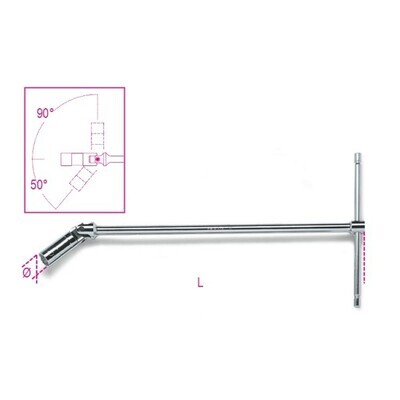 CHIAVE A T CON BUSSOLA SNODATA PER CANDELE D'ACCENSIONE  20,8 13/16
