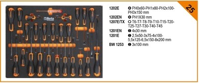 ASSORTIMENTO 199 UTENSILI PER CASSETTIERA ARREDO OFFICINA C45PRO IN TERMOFORMATO