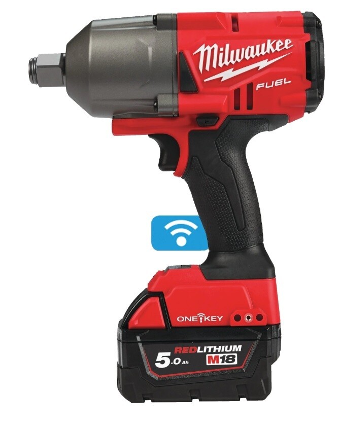 AVVITATORE A IMPULSI ALTA POTENZA 18V 3/4'' 1627 Nm, 2 BATTERIE 5,0 Ah TECNOLOGIA FUEL ONE KEY CON ANELLO DI FRIZIONE F