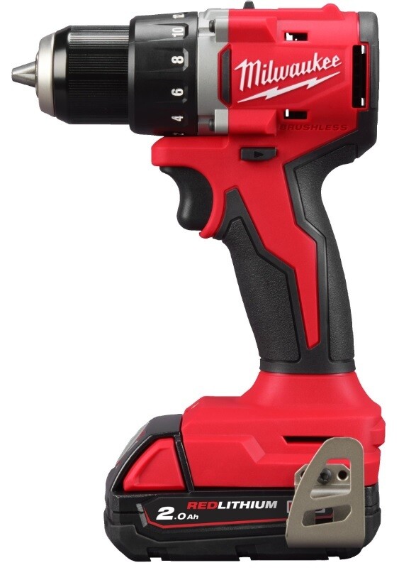 TRAPANO AVVITATORE COMPACT BRUSHLESS 18 V, 2 BATTERIE 2,0Ah, CHARGER E VALIGETTA