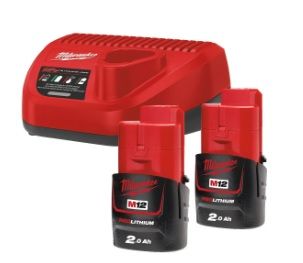 ENERGY KIT M12 CON 2 BATTERIA 2.0 Ah, 1 CARICABATTERIE