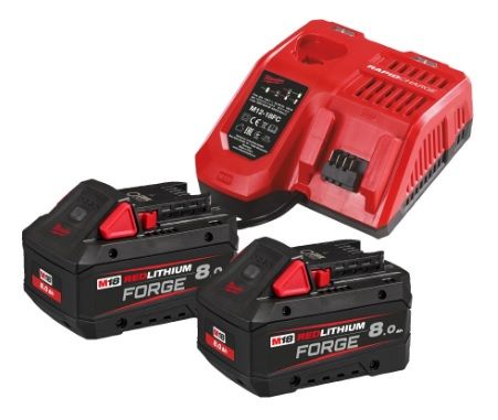 ENERGY KIT M18 CON 2 BATTERIE 8.0 Ah FORGE, 1 CARICABATTERIE SUPER RAPIDO