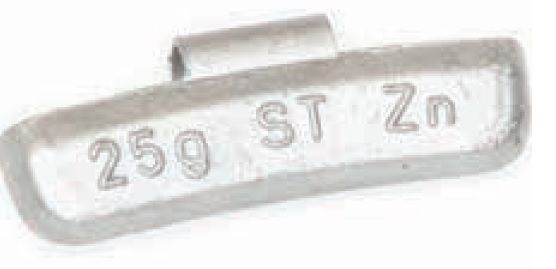 PESO UNIVERSALE ZINCO NON RIVESTITO PER CERCHI IN LEGA 30 GR 100 PZ