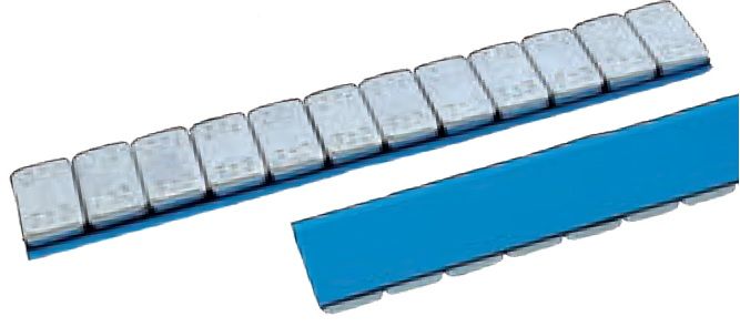 BARRETTA ADESIVA IN FERRO ZINCATO 60 GR (5 GR x 4 + 10 GR x 4) 100 PZ