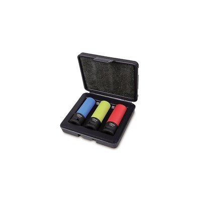 SET 3 CHIAVI A BUSSOLA MACCHINA PER DADI RUOTE CON INSERTI POLIMERICI COLORATI