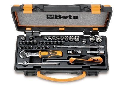 ASSORTIMENTO DI 12 CHIAVI A BUSSOLA ESAGONALI 1/4'', 20 INSERTI PER AVVITATORI E 7 ACCESSORI