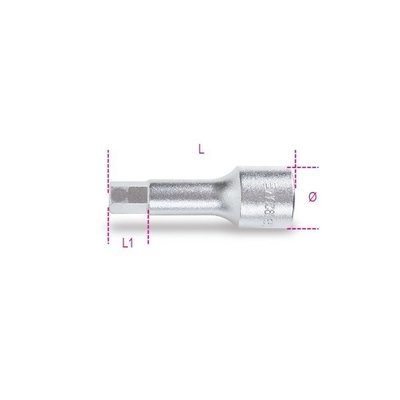 CHIAVI A BUSSOLA MASCHIO ESAGONALE CON ATTACCO QUADRO FEMMINA 1/2", CROMATE