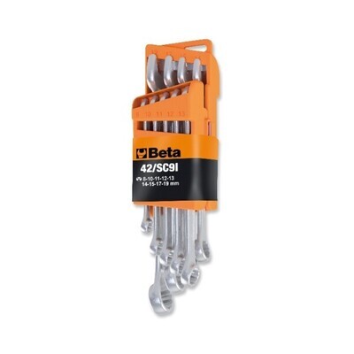 SERIE DI 8 CHIAVI COMBINATE CON SUPPORTO COMPATTO