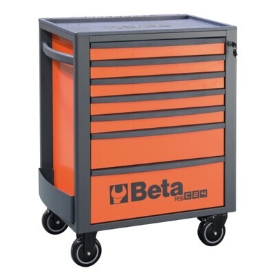 CASSETTIERA PORTA ATTREZZI CON 7 CASSETTI ARANCIONE