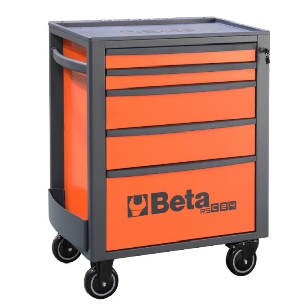 CASSETTIERA PORTA ATTREZZI CON 5 CASSETTI ARANCIONE