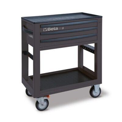 CARRELLO DI SERVIZIO CON 3 CASSETTI GRIGIO ANTRACITE