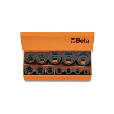 SET 12 CHIAVI A BUSSOLA ESAGONALI ATTACCO QUADRO FEMMINA 1/2'' FOSFATATE