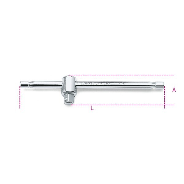 QUADRO MASCHIO 1/4'' CON SPINA SCORREVOLE CROMATO