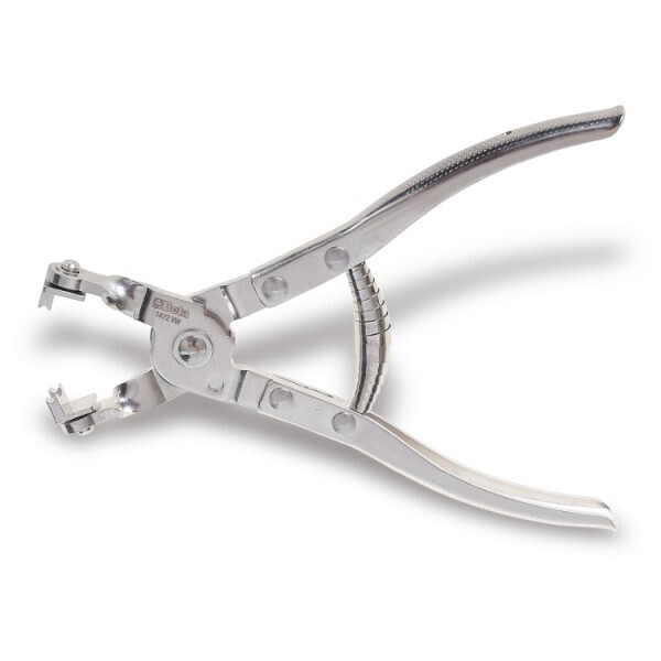 PINZA CON TESTE ORIENTABILI PER FASCETTE STRINGITUBO VETTURE GRUPPO VW E MERCEDES con teste orientabili per fascette stringitubo