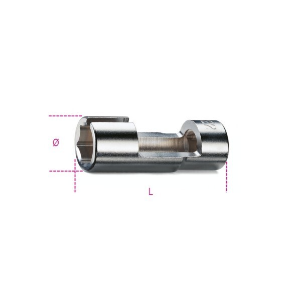 CHIAVE A BUSSOLA PER SONDA LAMBDA CON ATTACCO QUADRO 1/2" - LUNGHEZZA 85 MM