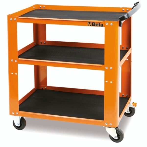 CARRELLO TRE RIPIANI ARANCIONE
