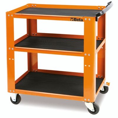 CARRELLO TRE RIPIANI ARANCIONE