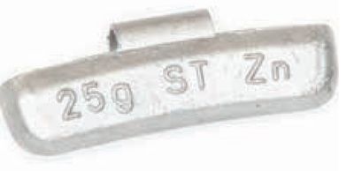 PESO UNIVERSALE ZINCO NON RIVESTITO PER CERCHI IN LEGA 10 GR 100 PZ