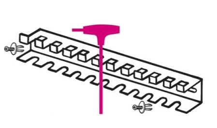 SUPPORTO 11 CHIAVI MASCHIO ESAGONALE CON IMPUGNATURA