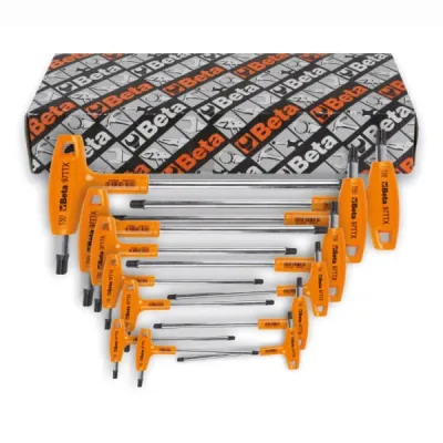 SERIE DI 13 CHIAVI MASCHIO PIEGATE CON IMPUGNATURA PER VITI CON IMPRONTA TORX®