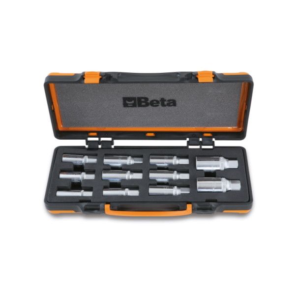 SET 11 ESTRATTORI A RULLI PER VITI PRIGIONIERE ATTACCO QUADRO FEMMINA 1/2" ED ESAGONO MANOVRA