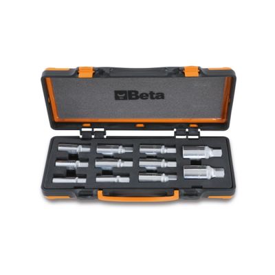 SET 11 ESTRATTORI A RULLI PER VITI PRIGIONIERE ATTACCO QUADRO FEMMINA 1/2" ED ESAGONO MANOVRA