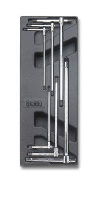 SERIE 6 CHIAVI A T CON ESTREMITA' MASCHIO ESAGONALE, IN TERMOFORMATO