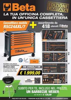 CASSETTIERA 7 CASSETTI XL CON 418 UTENSILI