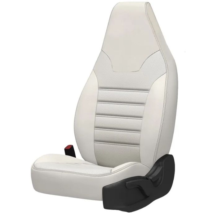 Fundas Delanteras Especifica En Cuero sintetico Blanca Ducato  Autocaravana / New York año 2008 en adelante