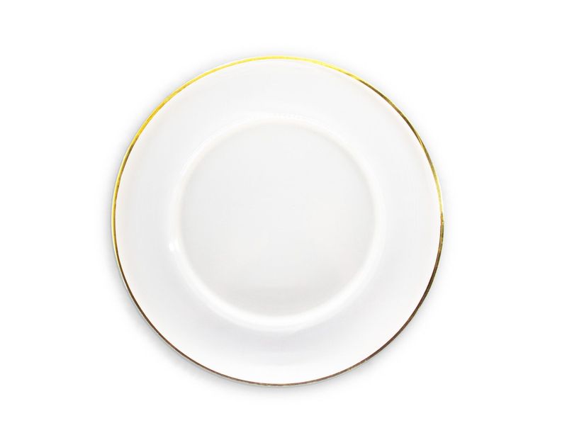 Sottopiatto vetro con bordo oro (26 x cassa)