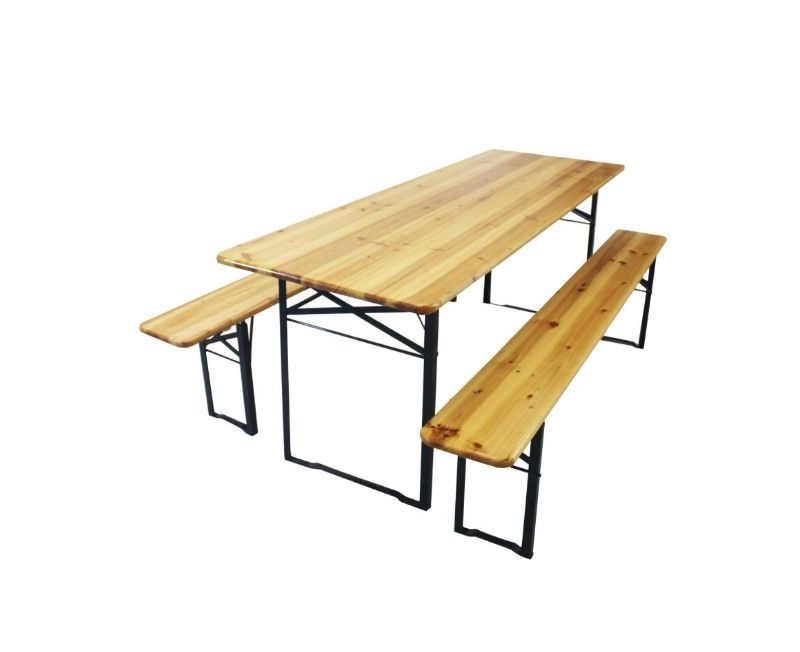 Set birreria legno - Tavolo: 220x70 Panca: 218x24,5x43