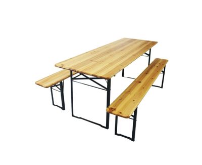 Set birreria legno - Tavolo: 220x70 Panca: 218x24,5x43