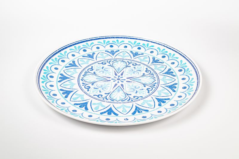 Vassoio Ovale Melamina Mod. Cefalù Blu 48x34 cm