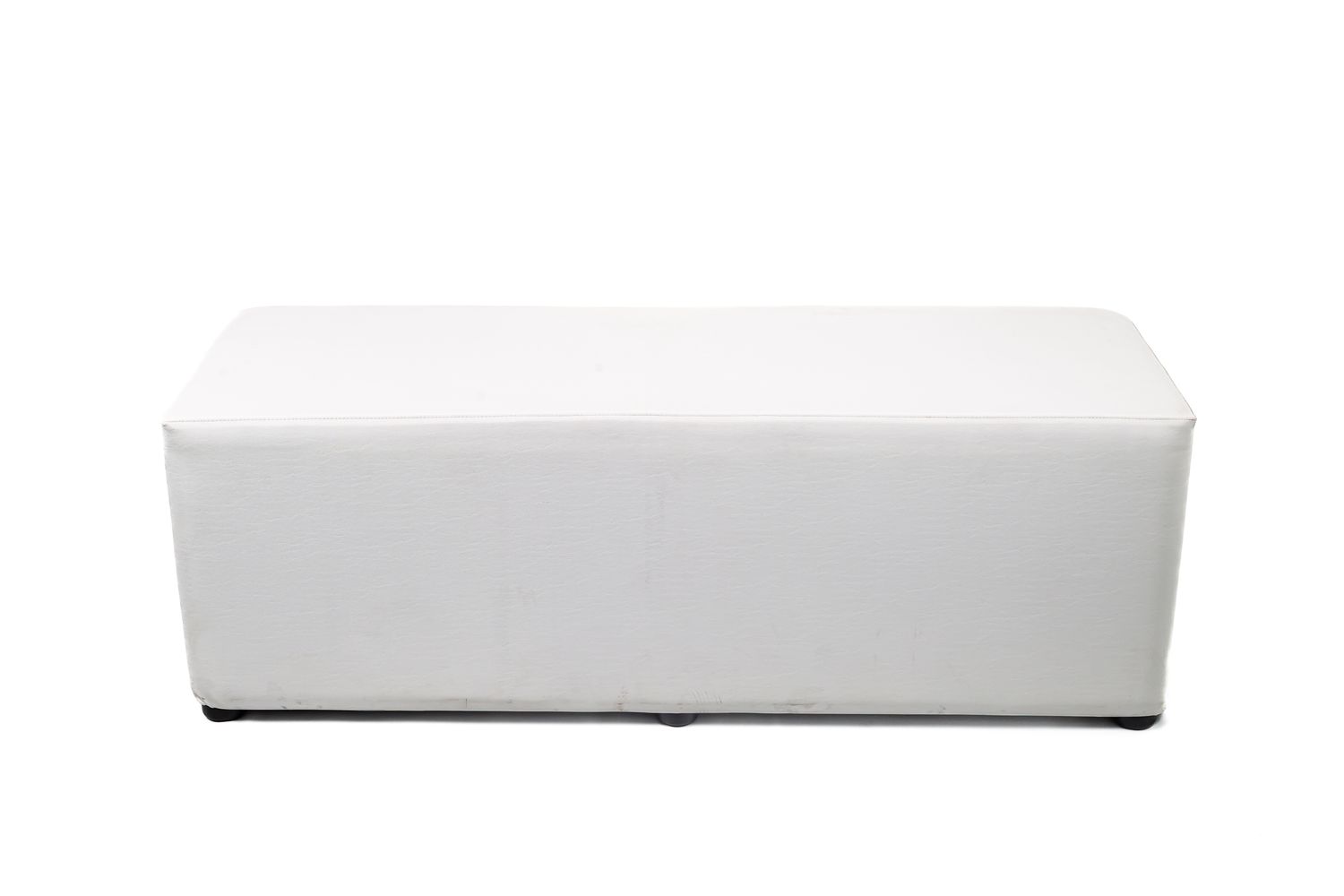 Panca Ecopelle Bianca 120x46 cm