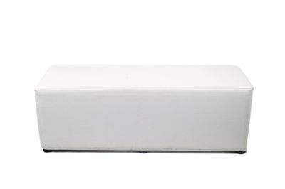 Panca Ecopelle Bianca 120x46 cm