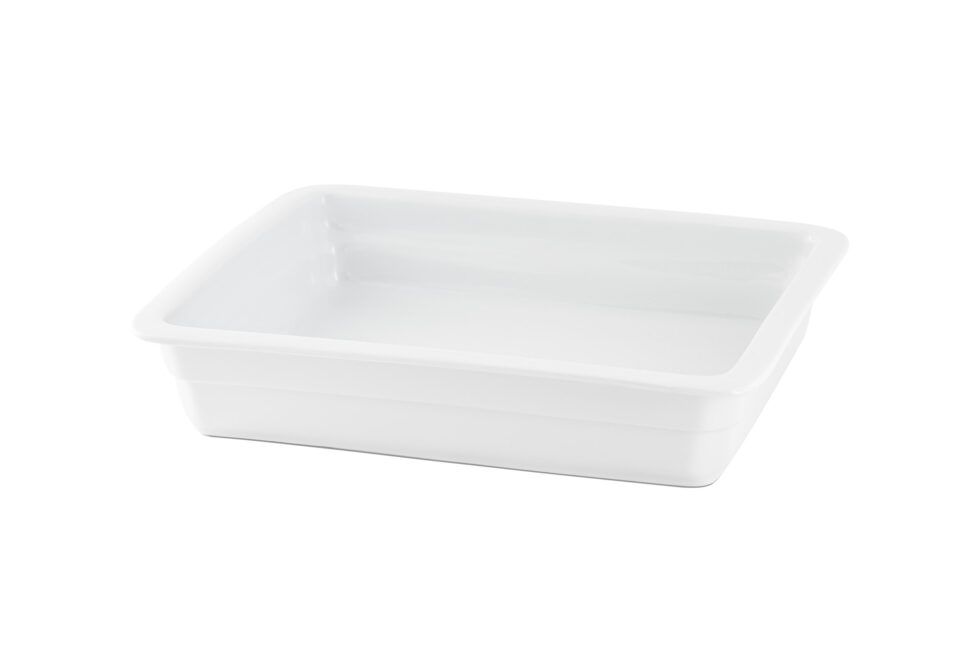 Pirofila Rettangolare Mod. Classic Bianca 32.5x26xh6 cm