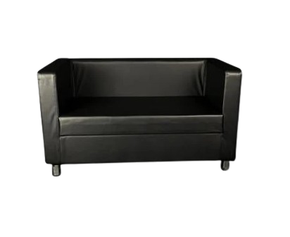 Divano Ecopelle Nero 2 Posti