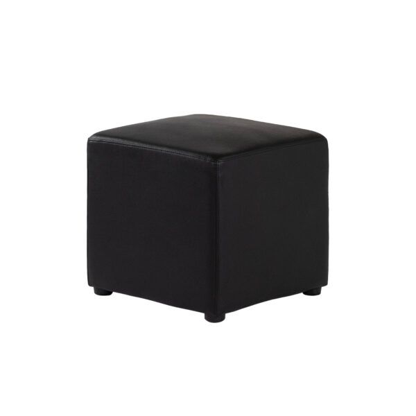 Pouf Cubo Ecopelle Nero 45x45xh45 cm