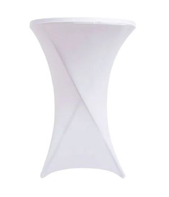 White Lycra Tablecloth Cover Mangiainpiedi Table
